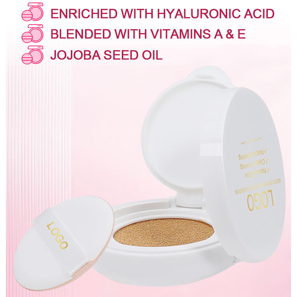 6-Color BB Cushion Foundation Full Coverage Concealer Long-Lasting Moisturizing