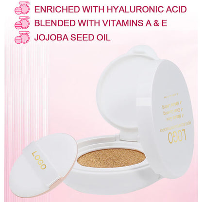 6-Color BB Cushion Foundation Full Coverage Concealer Long-Lasting Moisturizing