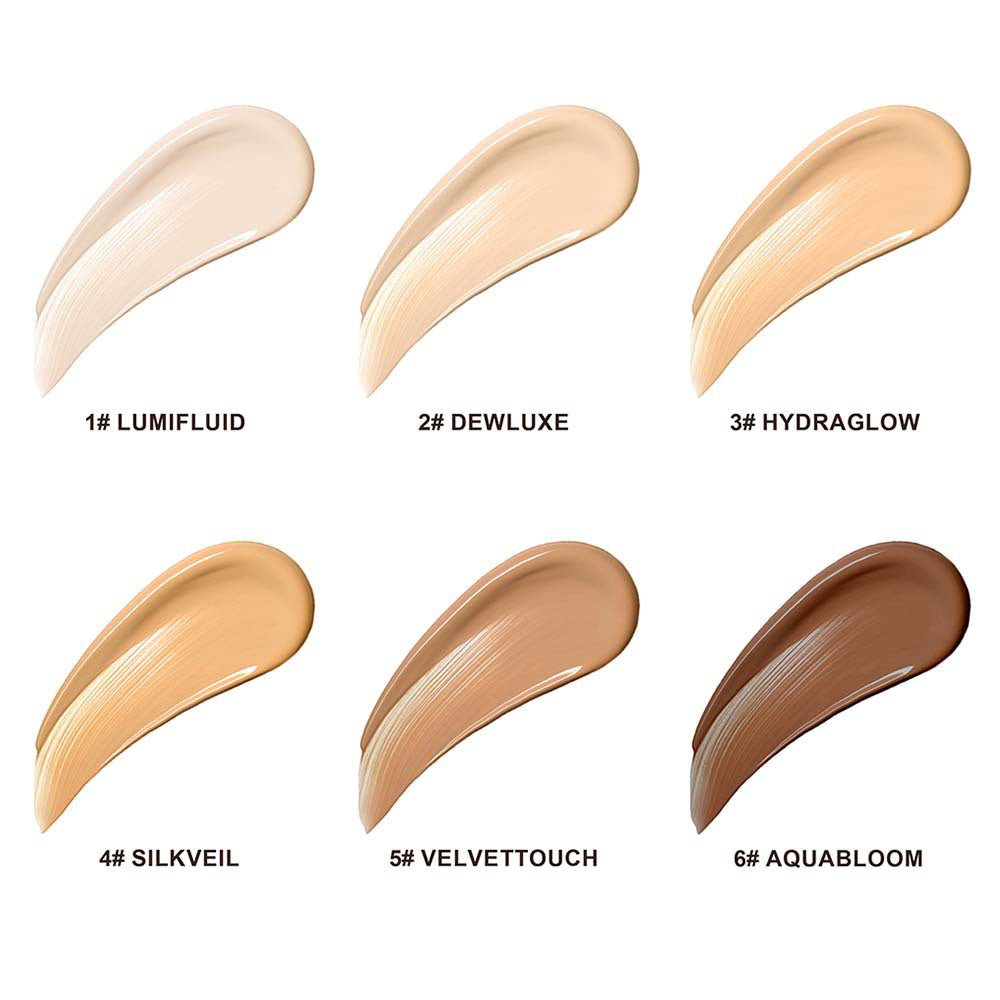 6-Color BB Cushion Foundation Full Coverage Concealer Long-Lasting Moisturizing
