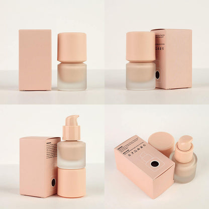 12-Shade Liquid Foundation High-Coverage Long-Lasting Flawless Waterproof 15ml