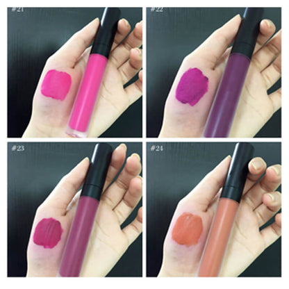 24 color matte liquid lipstick velvet lip gloss moisturizing long lasting