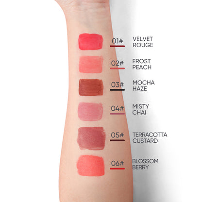 6-Shade Nude Lip Glaze Moisturizing Lip Gloss Dewy-Matte Private Label