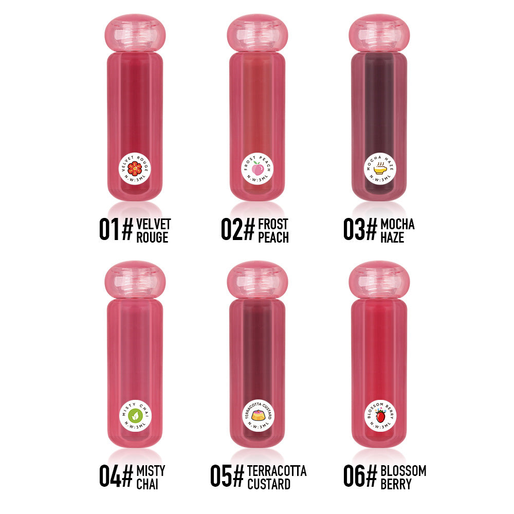 6-Shade Nude Lip Glaze Moisturizing Lip Gloss Dewy-Matte Private Label