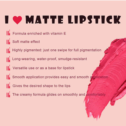 24 color matte lipstick cream waterproof long lasting silver tube