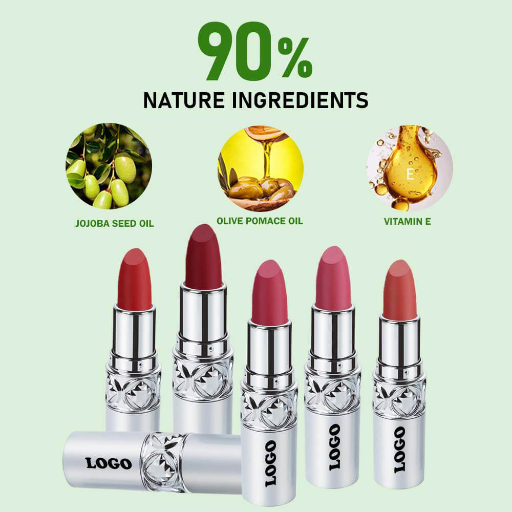 24 color matte lipstick cream waterproof long lasting silver tube