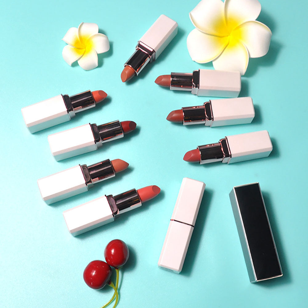 10 Color Matte Lipstick Creamy Waterproof Long Lasting Vegan Cruelty Free