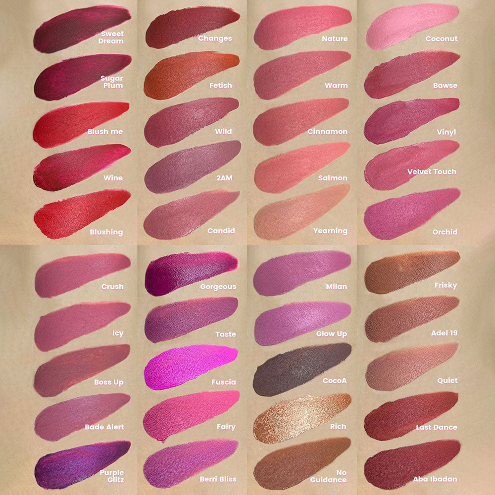 40 Color Matte Liquid Lipstick Waterproof Non-Stick Long Lasting Print Your Logo