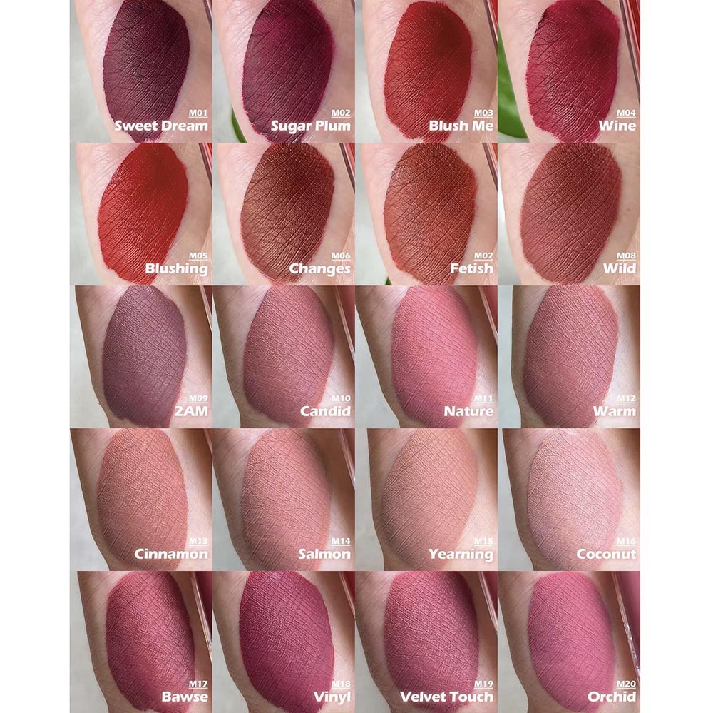 40 Color Matte Liquid Lipstick Waterproof Non-Stick Long Lasting Print Your Logo