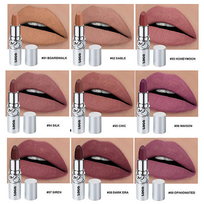 24 color matte lipstick cream waterproof long lasting silver tube