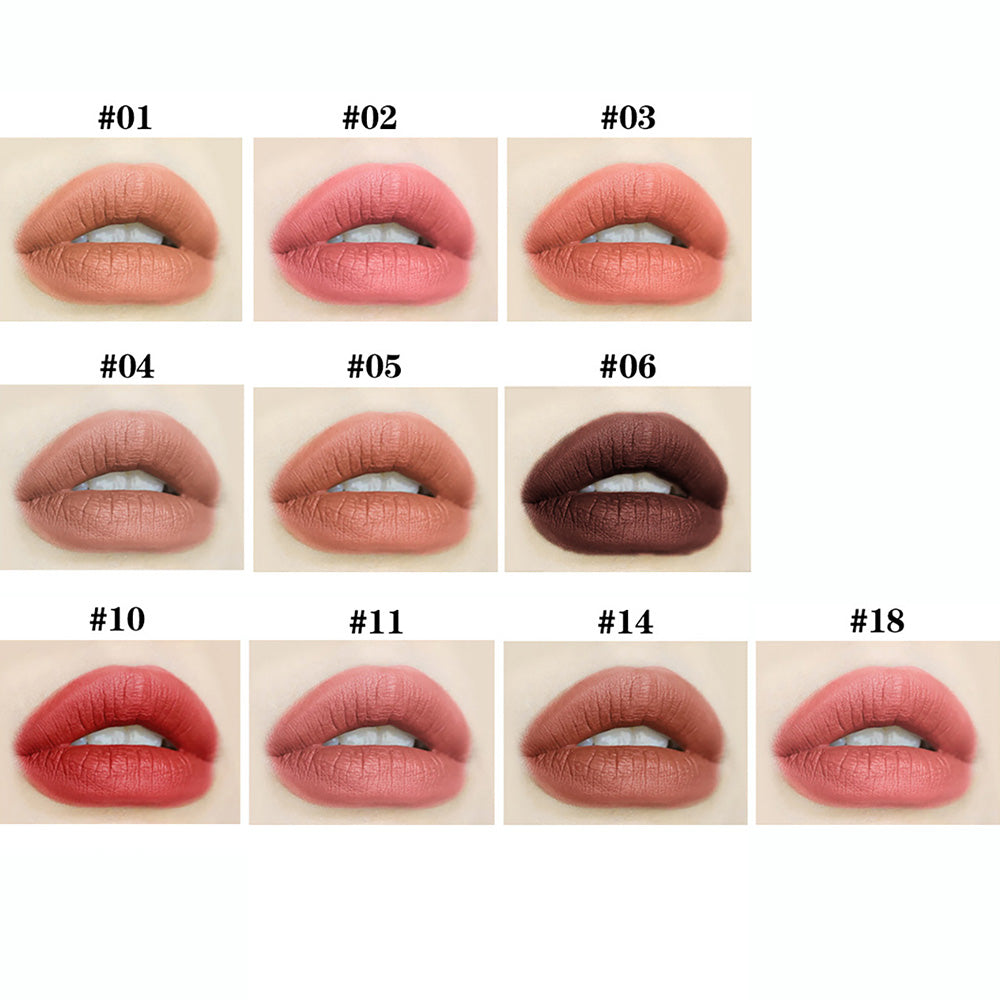 10 Color Matte Lipstick Creamy Waterproof Long Lasting Vegan Cruelty Free
