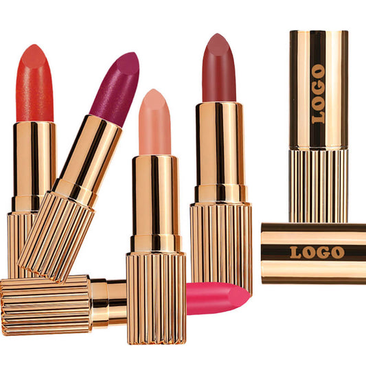 24 Color Matte Lipstick High Pigmented Long Lasting Waterproof Gold Tube