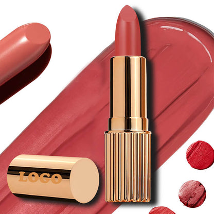 24 Color Matte Lipstick High Pigmented Long Lasting Waterproof Gold Tube
