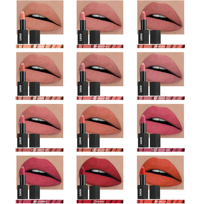 24 color matte lipstick high pigmented long lasting gold tube