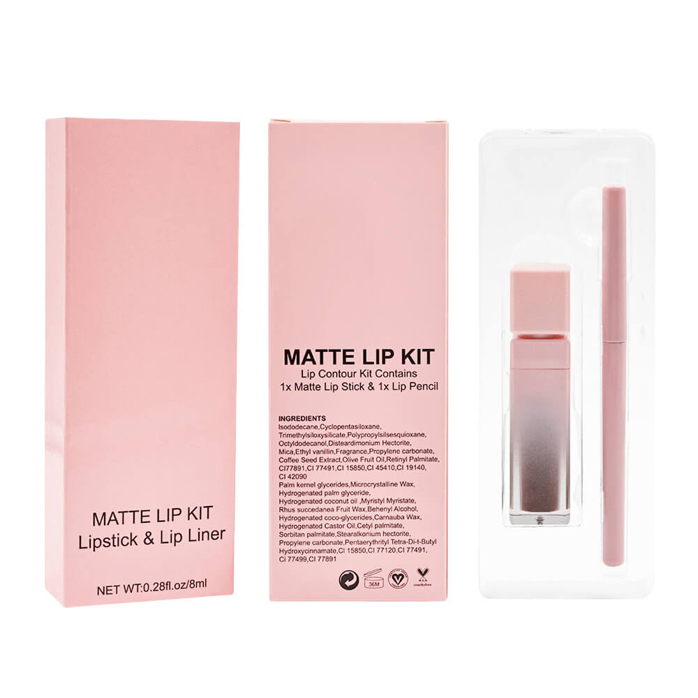 16 color pink liquid lipstick lip liner set matte waterproof long lasting