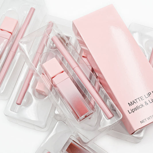 16 color pink liquid lipstick lip liner set matte waterproof long lasting