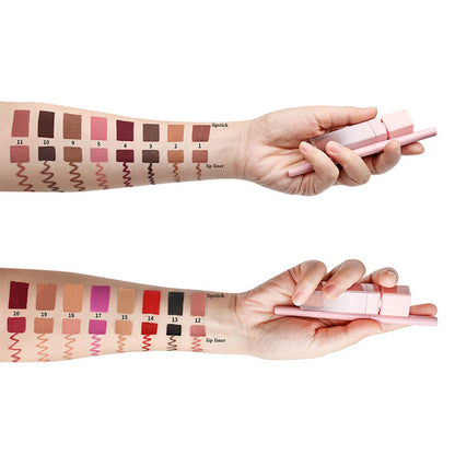 16 color pink liquid lipstick lip liner set matte waterproof long lasting