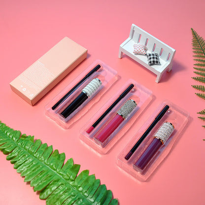 20 color matte lipstick lip liner kit diy lipstick set non-stick long lasting