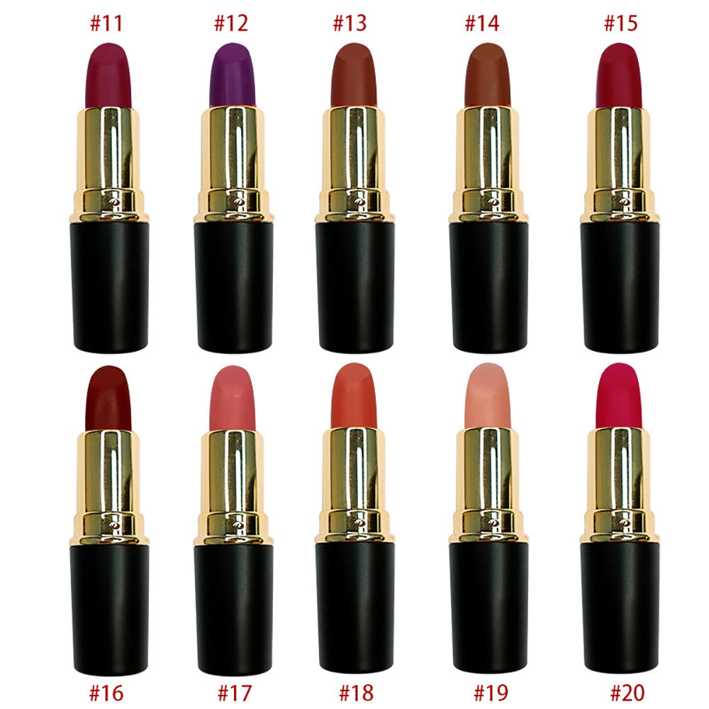 20 Color Matte Lipstick Bullet Waterproof Long Lasting Moisturizing Vegan