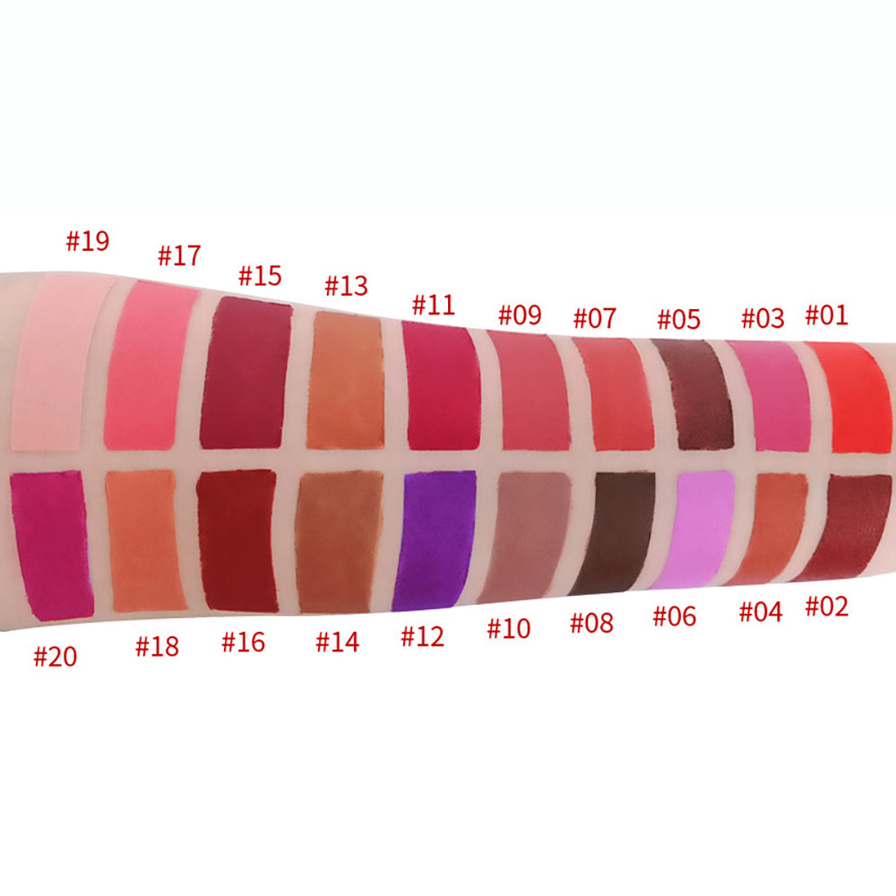 20 Color Matte Lipstick Bullet Waterproof Long Lasting Moisturizing Vegan