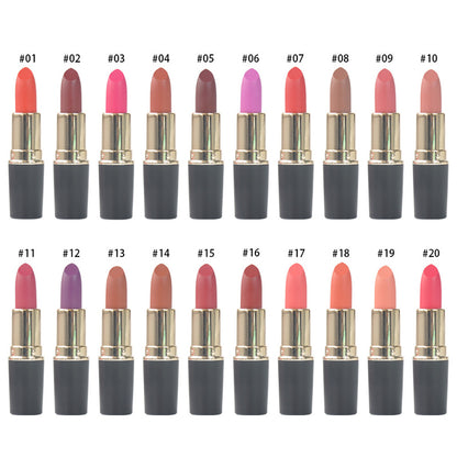 20 Color Matte Lipstick Bullet Waterproof Long Lasting Moisturizing Vegan