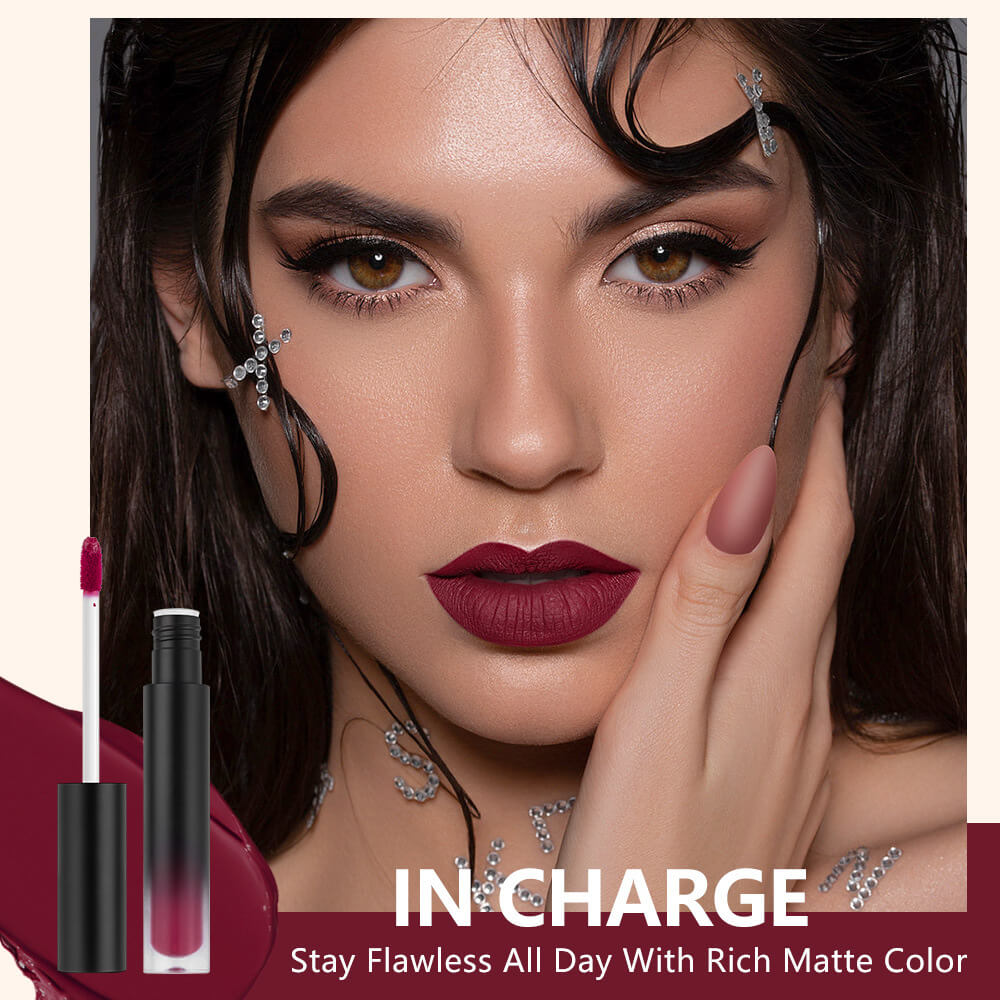 34-Color Matte Liquid Lipstick Non-Stick Transfer-Proof Long Lasting