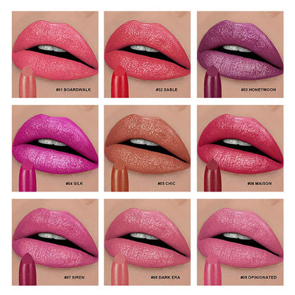 16 color glitter lipstick plumping hydrating long-lasting shimmer lipstick