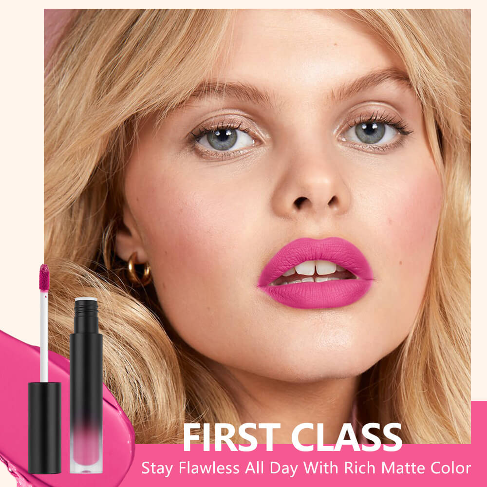 34-Color Matte Liquid Lipstick Non-Stick Transfer-Proof Long Lasting