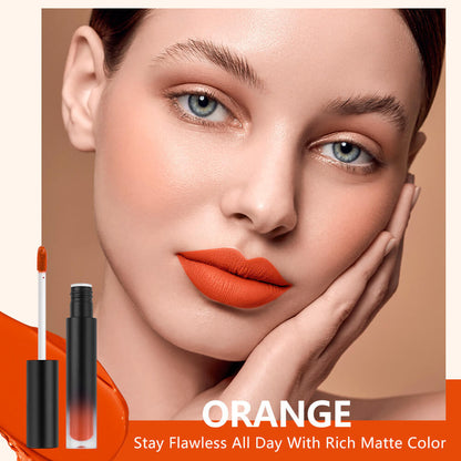 34-Color Matte Liquid Lipstick Non-Stick Transfer-Proof Long Lasting