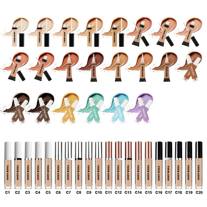 22-Shade Liquid Concealer Full Coverage Acne Marks Spots Dark Circles Tattoo