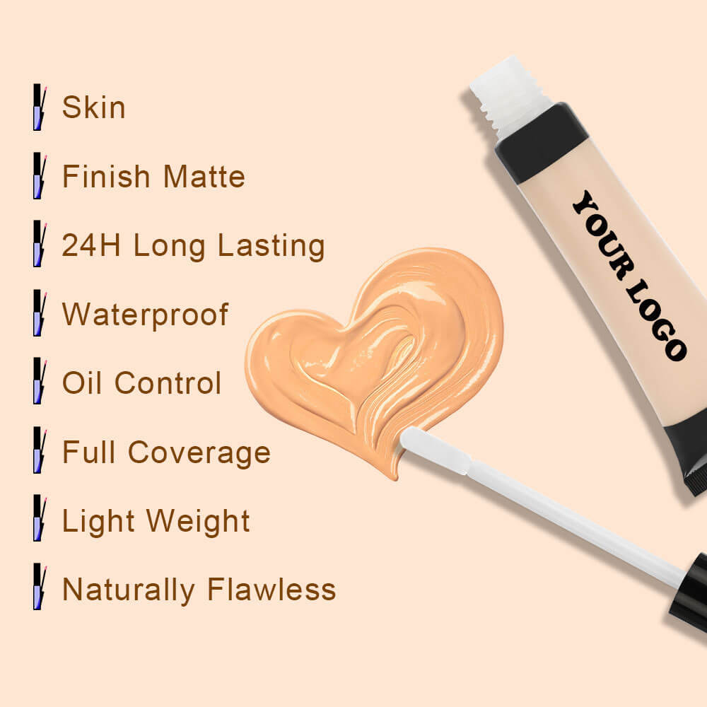 22-Shade Liquid Concealer Full Coverage Acne Marks Spots Dark Circles Tattoo