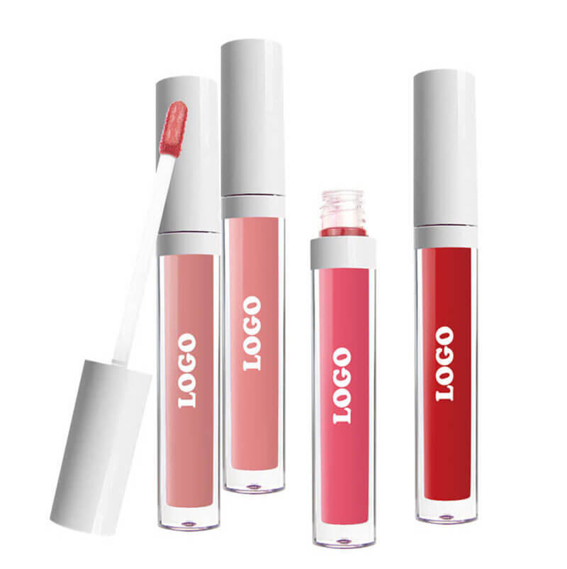 24 Color Matte Liquid Lipstick Long Lasting Waterproof Not Stick White Tube