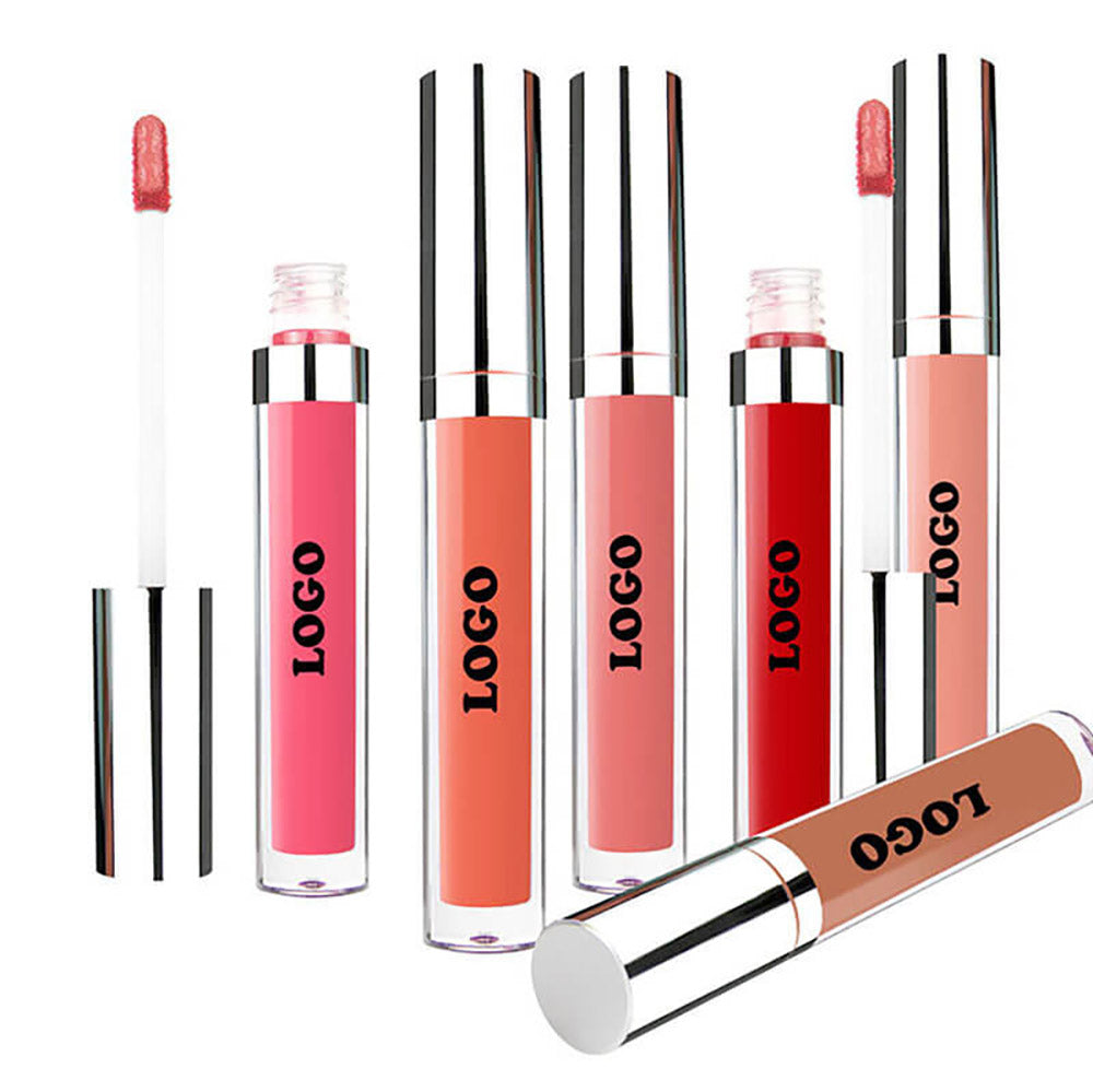 24 Color Matte Liquid Lipstick Long Lasting Waterproof Not Stick Silver Tube