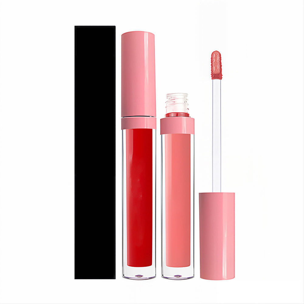 24 Color Matte Liquid Lipstick Long Lasting Waterproof Not Stick Pink Tube