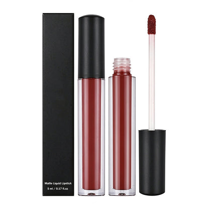30-color Brown Matte Liquid Lipstick Nude Velvet Mist Lip Cream Cruelty-free