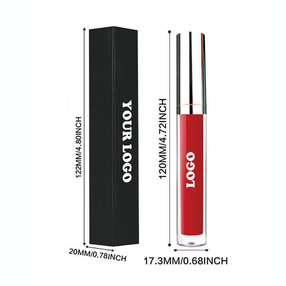 24 Color Matte Liquid Lipstick Long Lasting Waterproof Not Stick Silver Tube