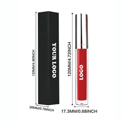 24 Color Matte Liquid Lipstick Long Lasting Waterproof Not Stick Silver Tube