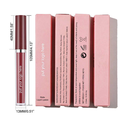 12-color Nude Matte Liquid Lipstick Non-sticky Velvet Mist Lip Mud Private Label