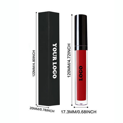 24 Color Matte Liquid Lipstick Long Lasting Waterproof Not Stick Black Tube