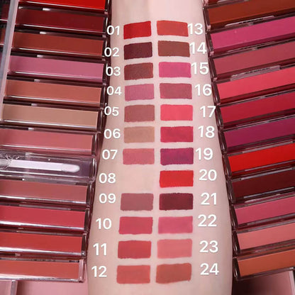 24 color matte lipstick high pigment waterproof not stick long lasting
