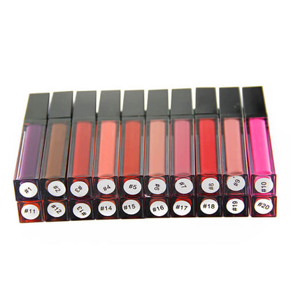 43 color matte liquid lipstick waterproof vegan pigmented (color 01-20)