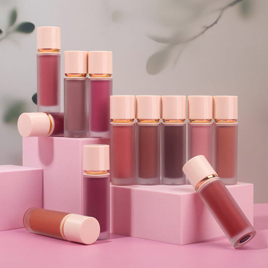 12 color matte liquid lipstick velvet lip glaze non-stick long lasting
