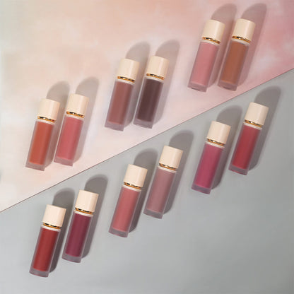12 color matte liquid lipstick velvet lip glaze non-stick long lasting