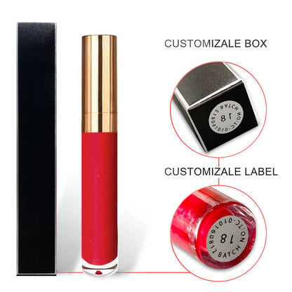 125 colors matte liquid lipstick non-stick waterproof long lasting print your logo