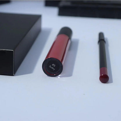 30 color liquid lipstick lip liner set matte lipstick kit long lasting waterproof