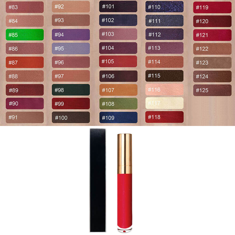 125 colors matte liquid lipstick non-stick waterproof long lasting print your logo