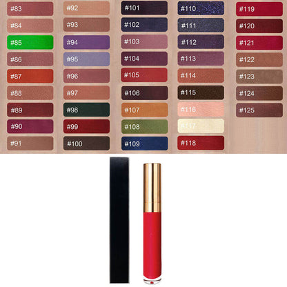 125 colors matte liquid lipstick non-stick waterproof long lasting print your logo