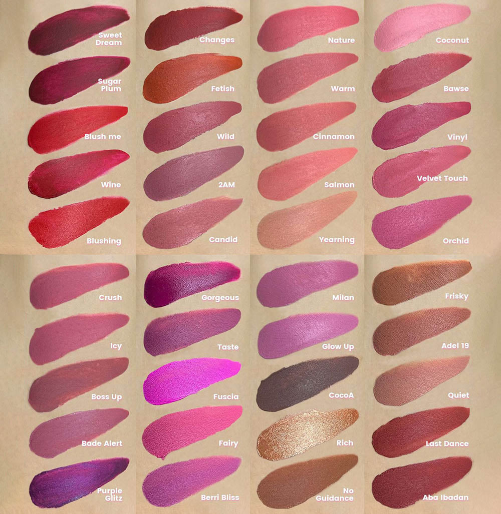 40 Colors Matte Liquid Lipstick Nude Long Lasting Waterproof For All Skins