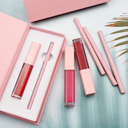16 color 2 in 1 matte liquid lipstick lip liner set long lasting high pigment
