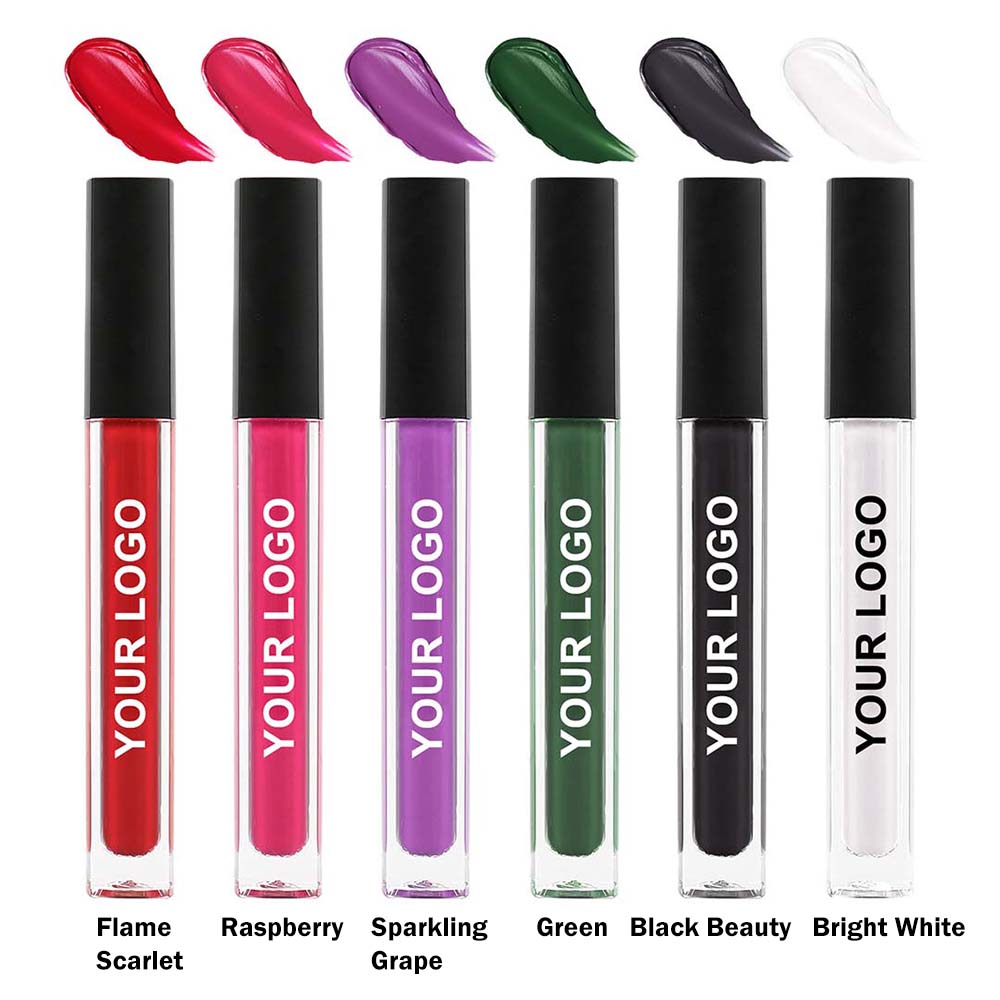 6 Colors Green Black Liquid Matte lipstick Long-lasting Face Paint OEM ODM