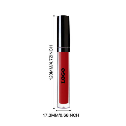 49 Color Lip Gloss Lip Glaze High Pigmented Nude Shimmer Vegan Black Tube